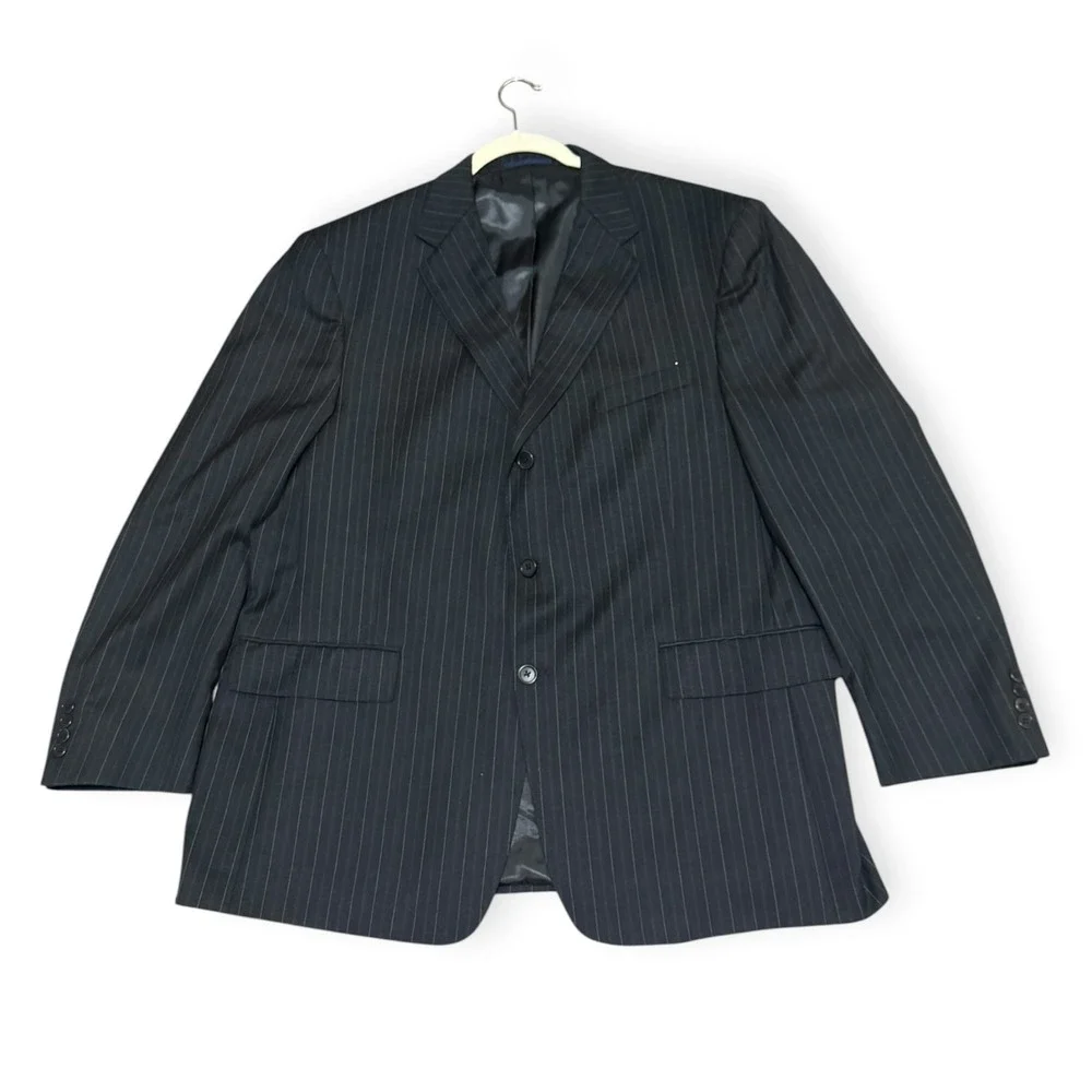 Daniel Cremieux Loro Piana Pinstripe Blazer Mens 46R Wool Suit Jacket USA Made